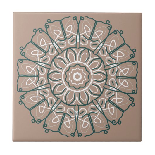 Hobo Single Lace Beige Design Keramik Tile Fliese (Vorderseite)