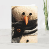 Hobo Snowman Weihnachtskarte Feiertagskarte (Vorderseite)