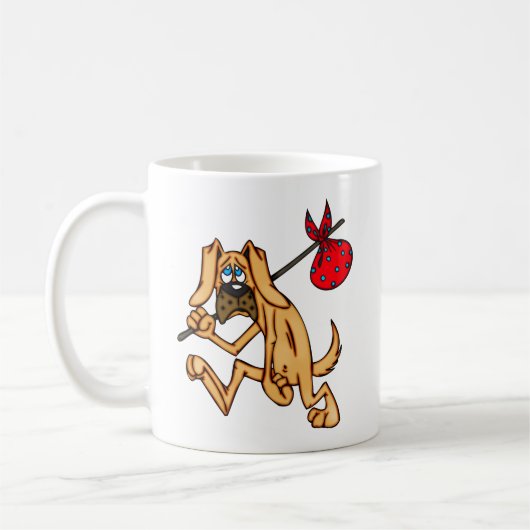 Hobo-wertlosCartoon-Hund Kaffeetasse (Links)