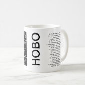 Hobo-Zeichen und Symbole mit Bedeutungen Kaffeetasse (VorderseiteRechts)