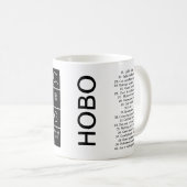 Hobo-Zeichen und Symbole mit Bedeutungen Reihen #2 Kaffeetasse (VorderseiteRechts)