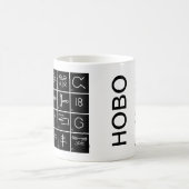 Hobo-Zeichen und Symbole mit Bedeutungen Reihen #2 Kaffeetasse (Mittel)