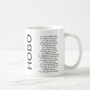 Hobo-Zeichen und Symbole mit Bedeutungen Reihen #3 Kaffeetasse
