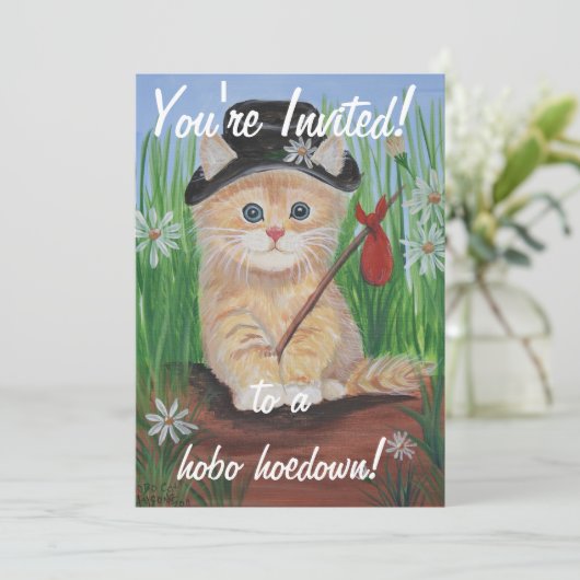 Hobohoedown-Einladungen! Einladung (Stehend Vorderseite)