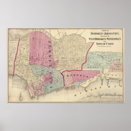 Hoboken, Jersey City Poster (Vorne)