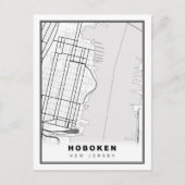 Hoboken Map Postkarte (Vorderseite)