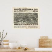 Hoboken New Jersey 1903 Antike Panoramakarte Poster (Küche)
