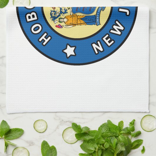 Hoboken New Jersey Geschirrtuch (Gefaltet)