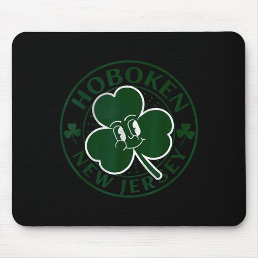 Hoboken New Jersey Irish Shamrock Nj Retro Souveni Mousepad (Vorne)