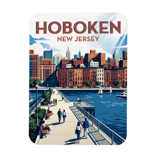 Hoboken New Jersey Magnet (Vertikal)