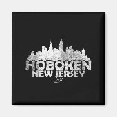 Hoboken New Jersey Nj _ Skyline Magnet (Vorne)