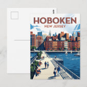 Hoboken New Jersey Postkarte (Vorne/Hinten)