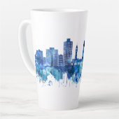 Hoboken New Jersey Skyline Blue Milchtasse (Linke Ecke)