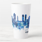 Hoboken New Jersey Skyline Blue Milchtasse (Vorderseite)
