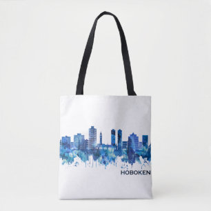Hoboken New Jersey Skyline Blue Tasche