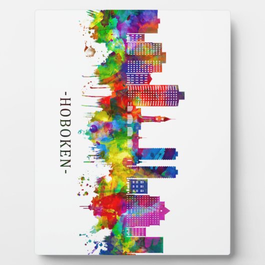Hoboken New Jersey Skyline Fotoplatte (Vorderseite)