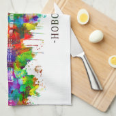 Hoboken New Jersey Skyline Geschirrtuch (Viertel Falte)