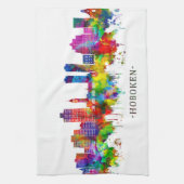 Hoboken New Jersey Skyline Geschirrtuch (Vertikal)