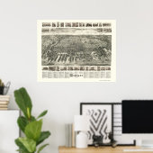 Hoboken, NJ Panoramic Map - 1904 Poster (Heimbüro)