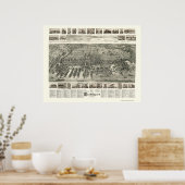 Hoboken, NJ Panoramic Map - 1904 Poster (Küche)