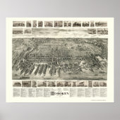 Hoboken, NJ Panoramic Map - 1904 Poster (Vorne)