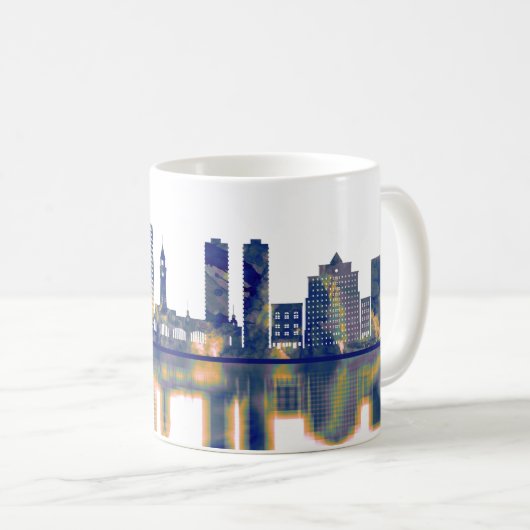 Hoboken-Skyline Kaffeetasse (VorderseiteRechts)
