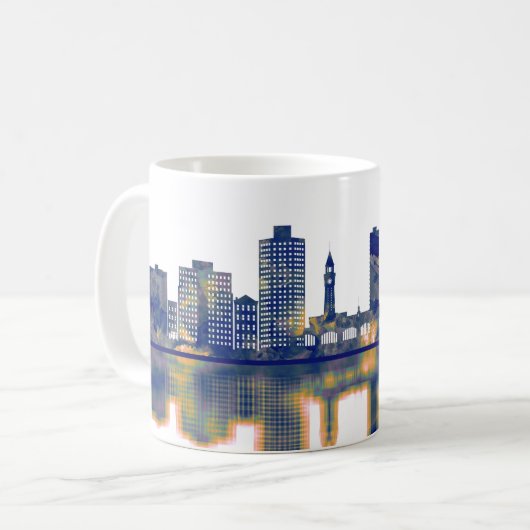 Hoboken-Skyline Kaffeetasse (Vorderseite Links)