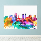 Hoboken Skyline Leinwanddruck (Insitu (Holzboden))