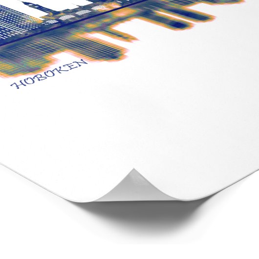Hoboken Skyline Poster (Ecke)