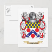 Hobson Coat of Arms (Familienwappen) Postkarte (Vorne/Hinten)