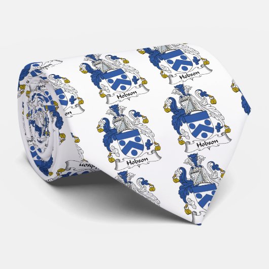 Hobson Familienwappen Krawatte (Gerollt)
