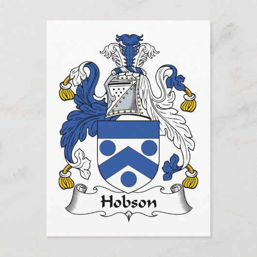 Hobson Familienwappen Postkarte (Vorderseite)