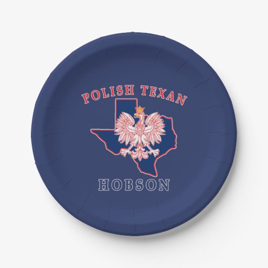 Hobson Polish Texan Pappteller (Vorderseite)