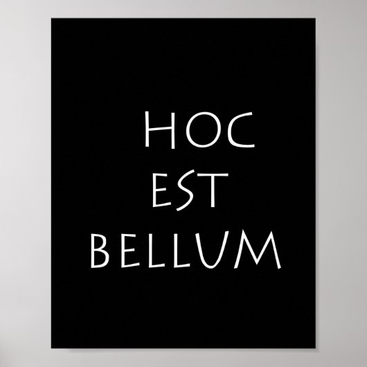 Hoc est bellum poster (Vorne)