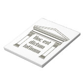 Hoc est dicum latinum - lustiges lateinisches Spri Notizblock (Rotiert)