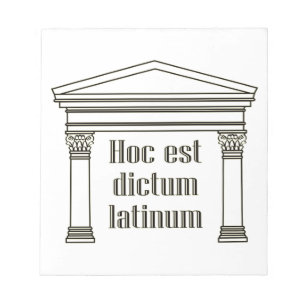 Hoc est dicum latinum - lustiges lateinisches Spri Notizblock