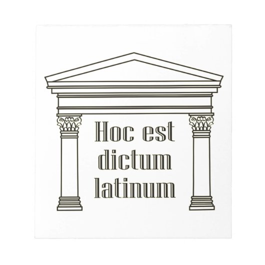 Hoc est dicum latinum - lustiges lateinisches Spri Notizblock (Vorderseite)