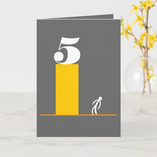 Hoch 5 karte (Gelbe Blume)