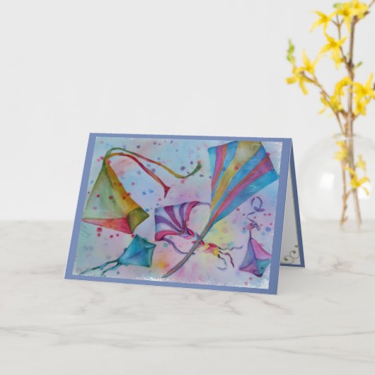 HOCH ALS KITE! KARTE (Gelbe Blume)