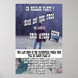 Hoch auf dem Frosch Poster