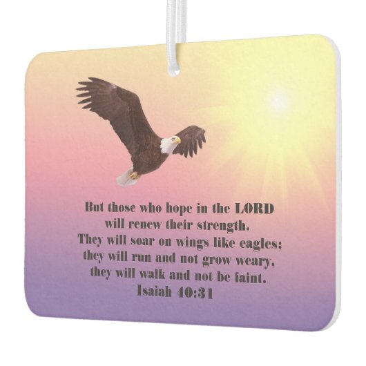 Hoch auf den Flügeln als Adler Christlich Bibelver Autolufterfrischer (Links)