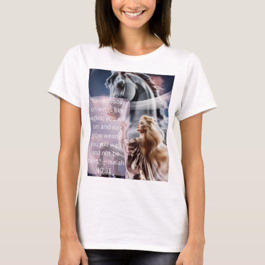 "Hoch auf den Flügeln" T - Shirt von Frauen (Vorderseite)