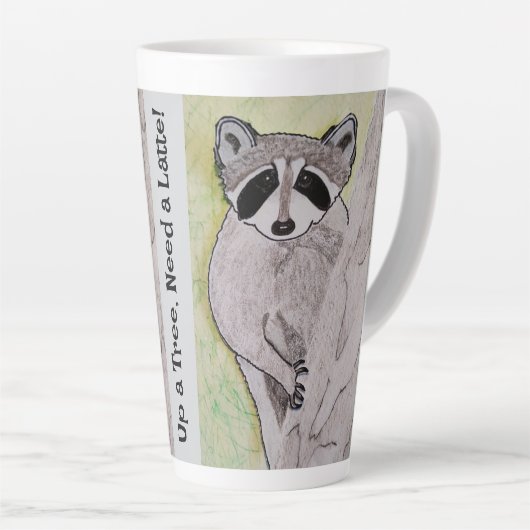Hoch auf einen Baum, brauche ein Latte! Latte Tass Milchtasse (Rechte Ecke)