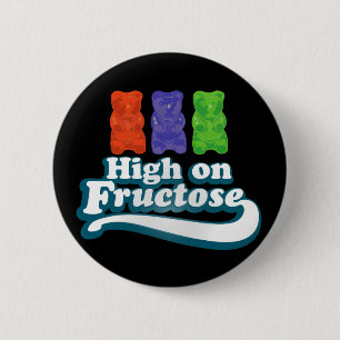 Hoch auf Fruchtzucker Button