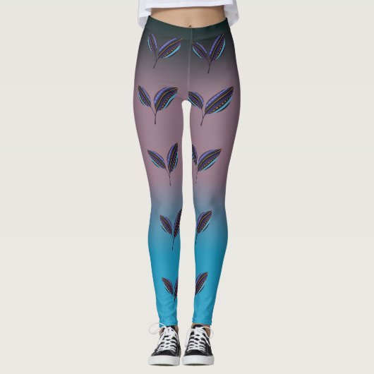 Hoch aufgereifte Leggings - Komfort und Stil. (Vorderseite)