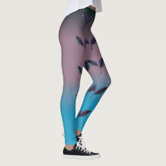 Hoch aufgereifte Leggings - Komfort und Stil.