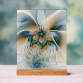 Hoch aufragende, Abstrakte Fantasy Fraktal Art mit Acrylschild (Neutral)