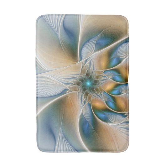 Hoch aufragende, Abstrakte Fantasy Fraktal Art mit Badematte (Vorderseite Vertikal)