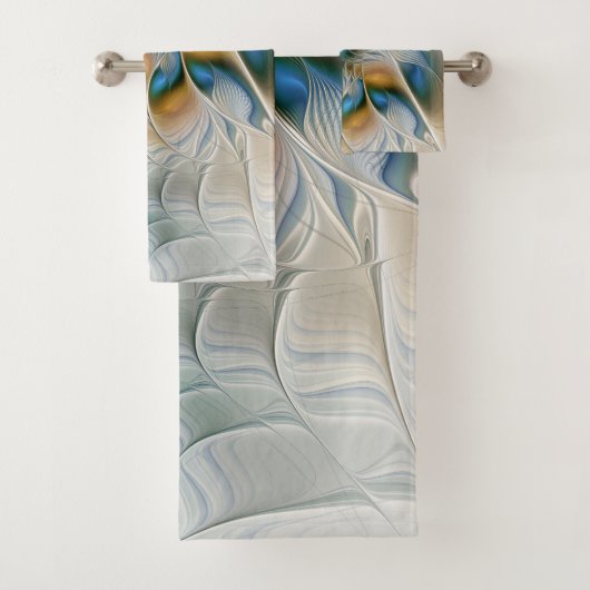 Hoch aufragende, Abstrakte Fantasy Fraktal Art mit Badhandtuch Set (Insitu)