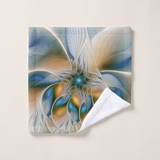 Hoch aufragende, Abstrakte Fantasy Fraktal Art mit Badhandtuch Set (Waschlappen)